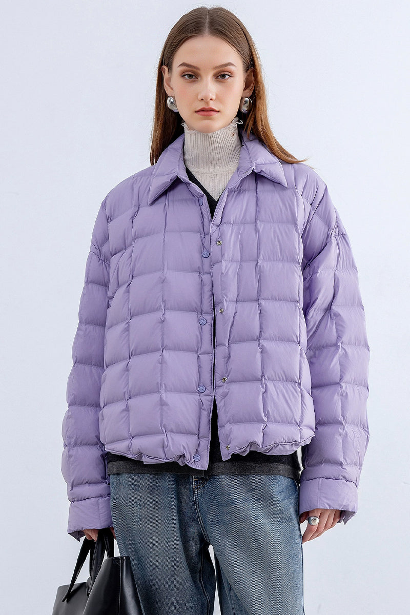 Lightweight Packable Quilted Shirt Down Jacket