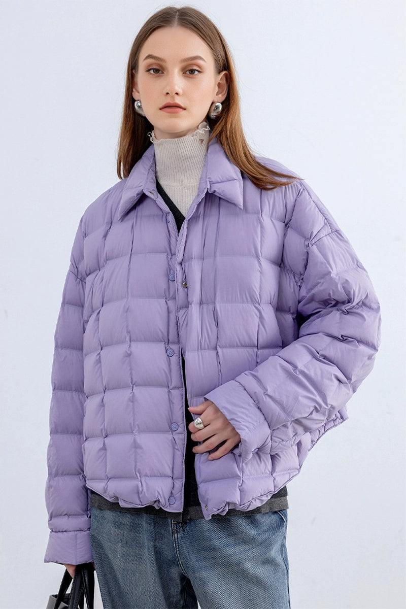 Lightweight Packable Quilted Shirt Down Jacket