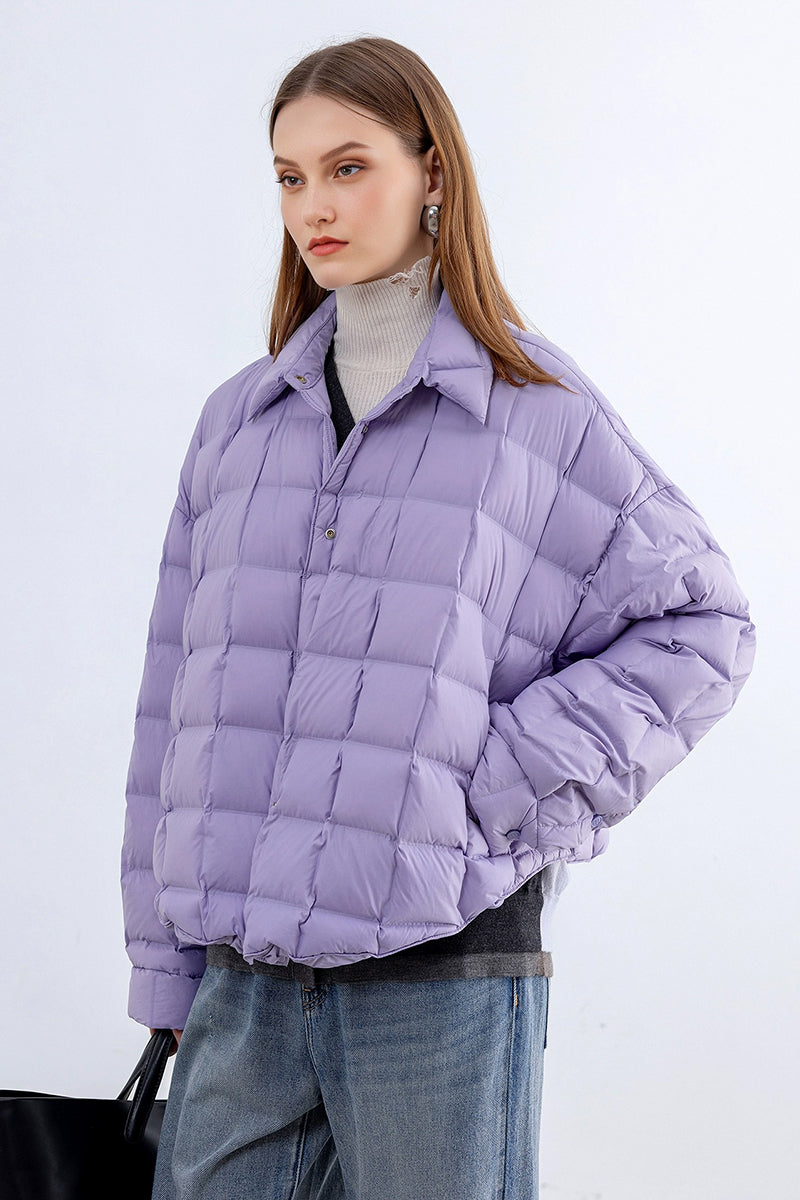 Lightweight Packable Quilted Shirt Down Jacket
