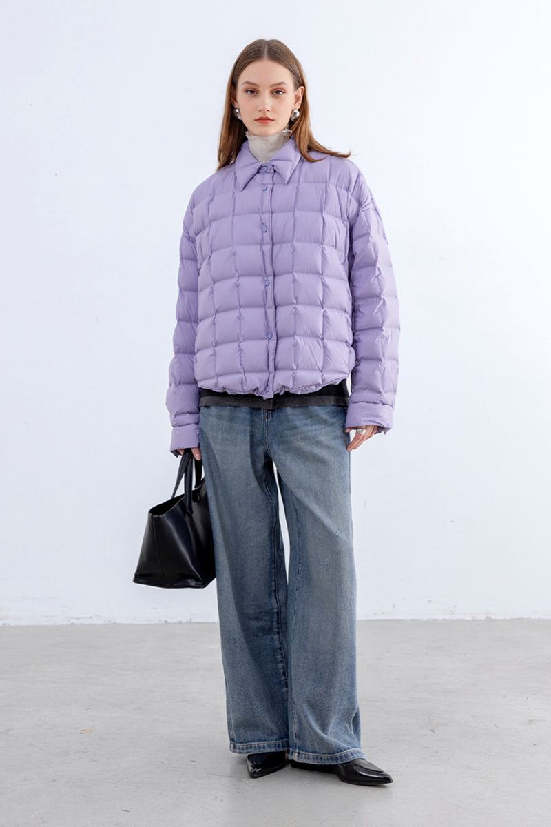 Lightweight Packable Quilted Shirt Down Jacket