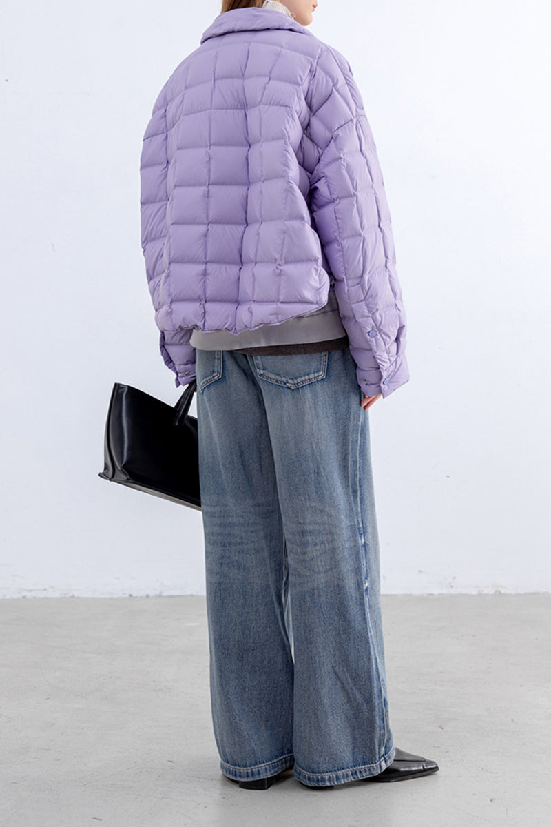 Lightweight Packable Quilted Shirt Down Jacket