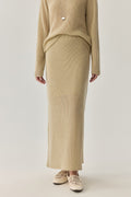Lightweight Wool Open Knit Sweater Skirt
