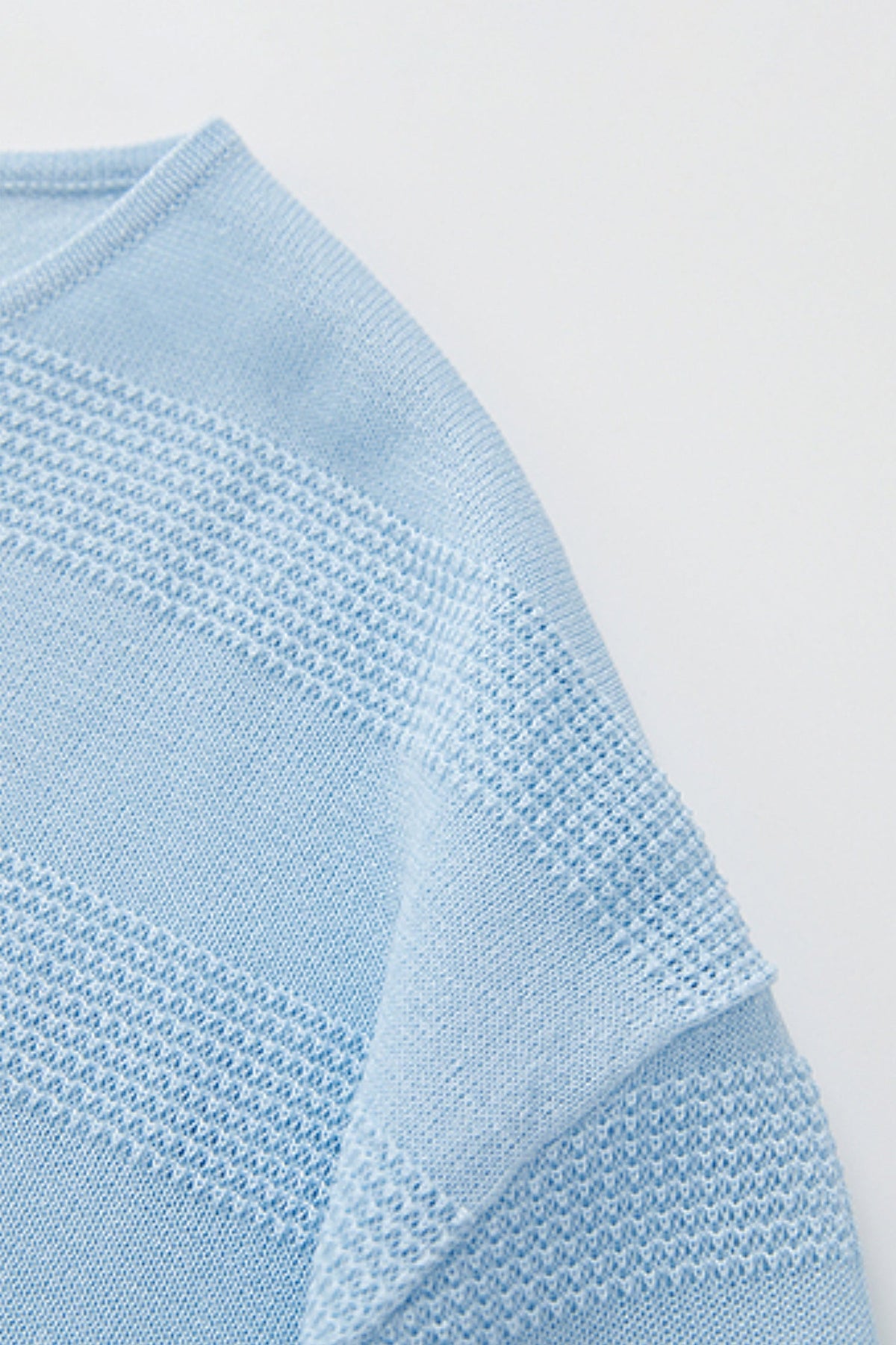 Loose Sheer Cotton-Linen Long-Sleeve Crew-Neck Striped T-Shirt