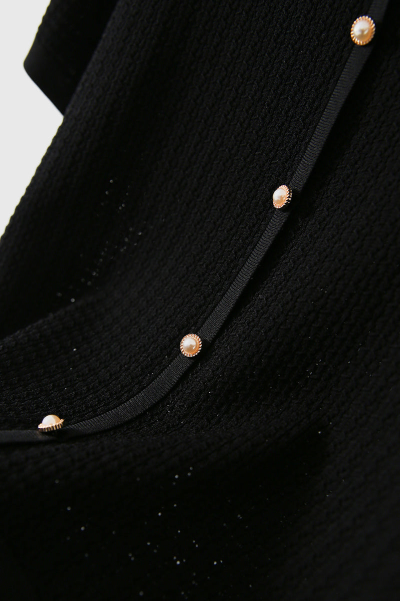Machine Washable Silk Blend Short-Sleeve Knit Top