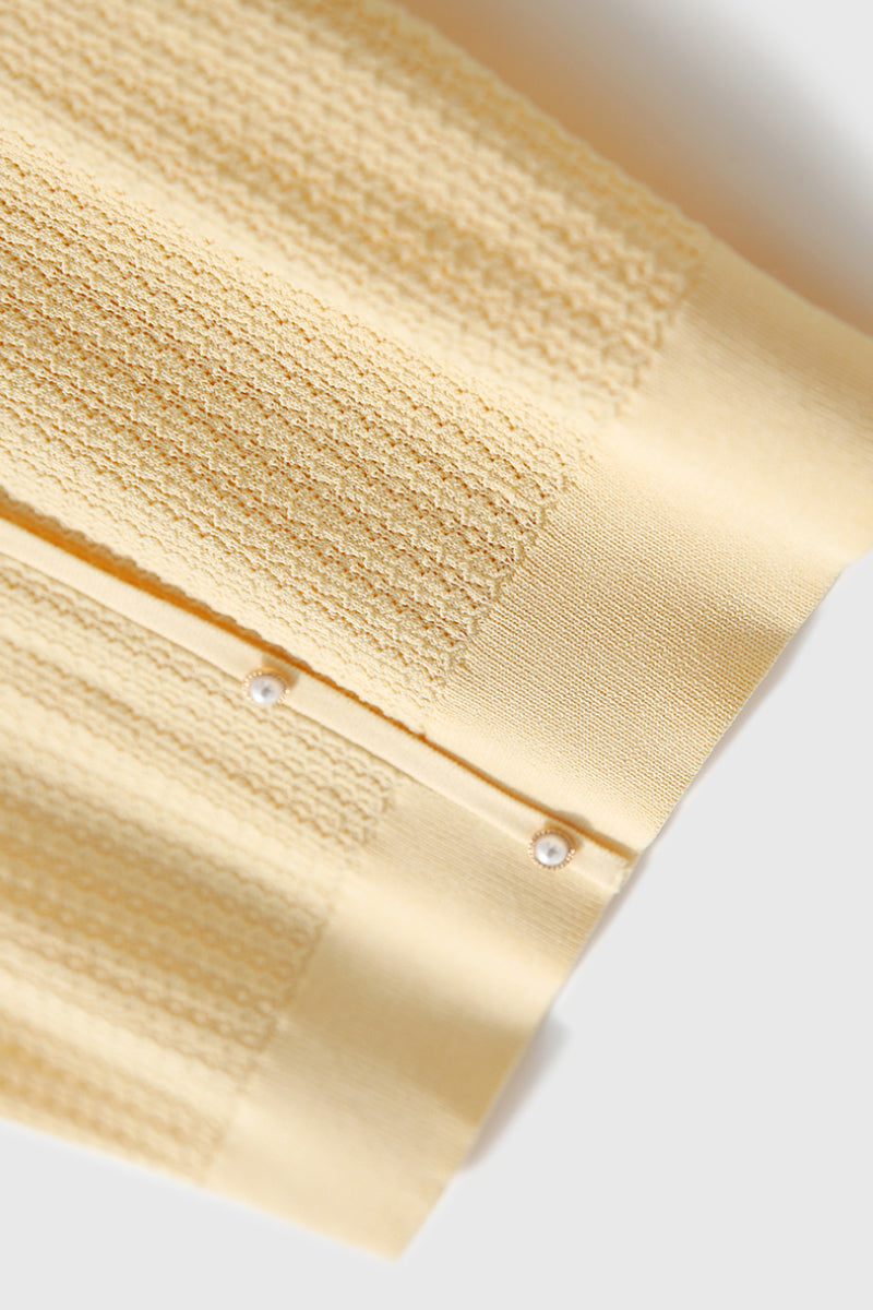 Machine Washable Silk Blend Short-Sleeve Knit Top