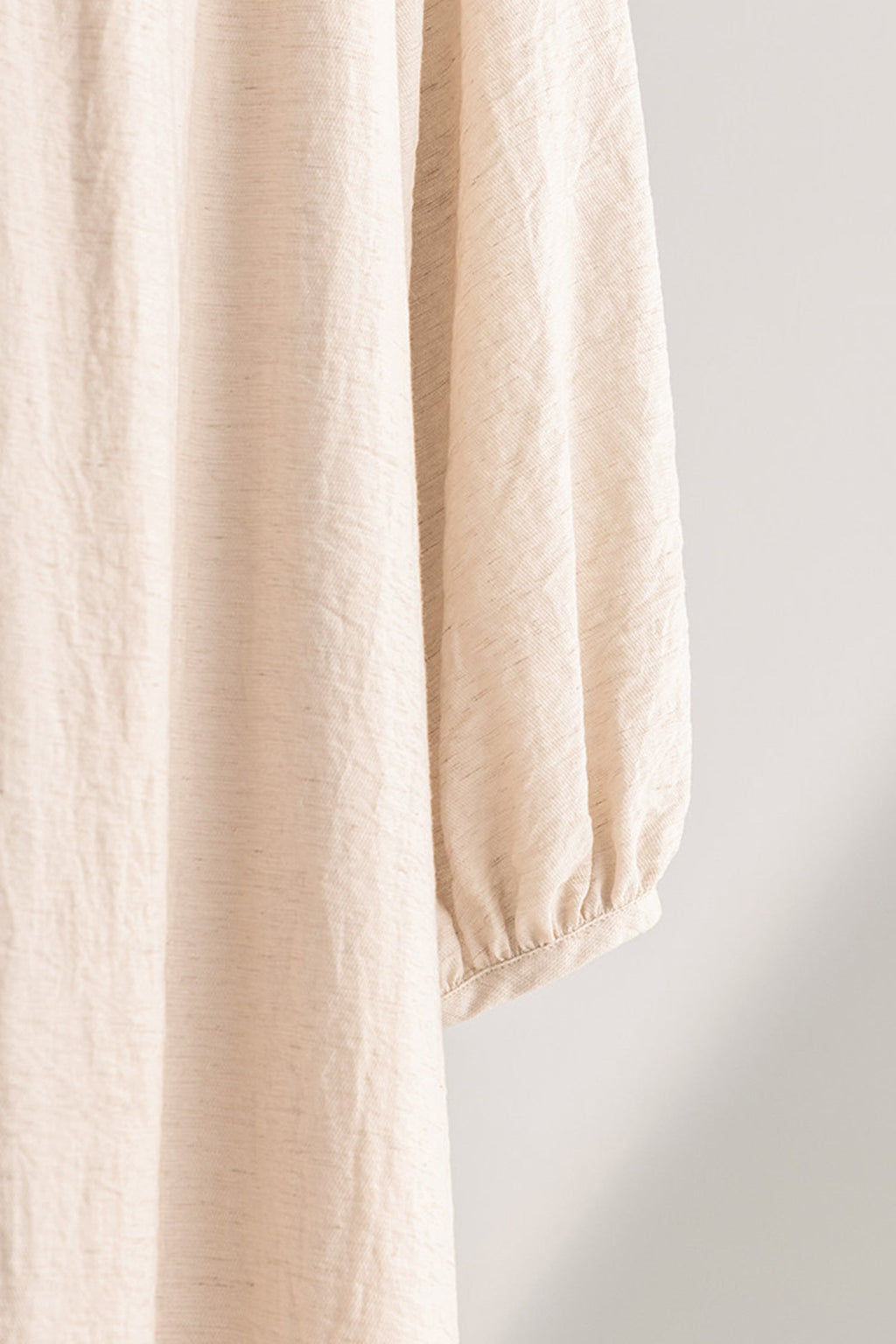Minimalist Linen-Blend Long Sleeve Maxi Boho Dress