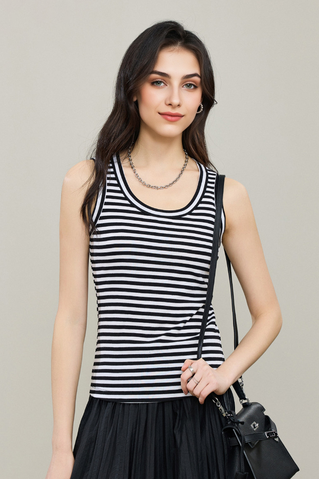 Organic Cotton Ribbed U-Neck Tank Top