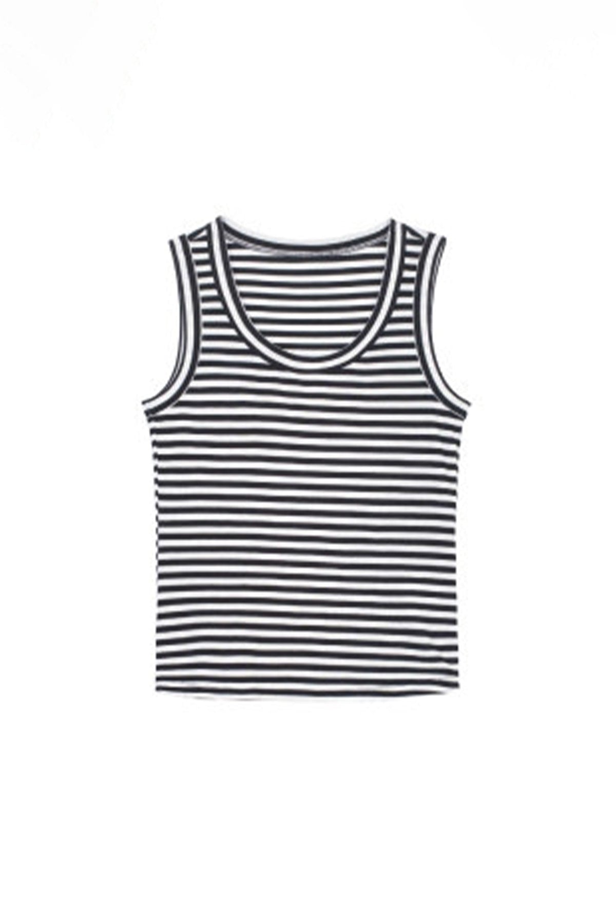 Organic Cotton Ribbed U-Neck Tank Top