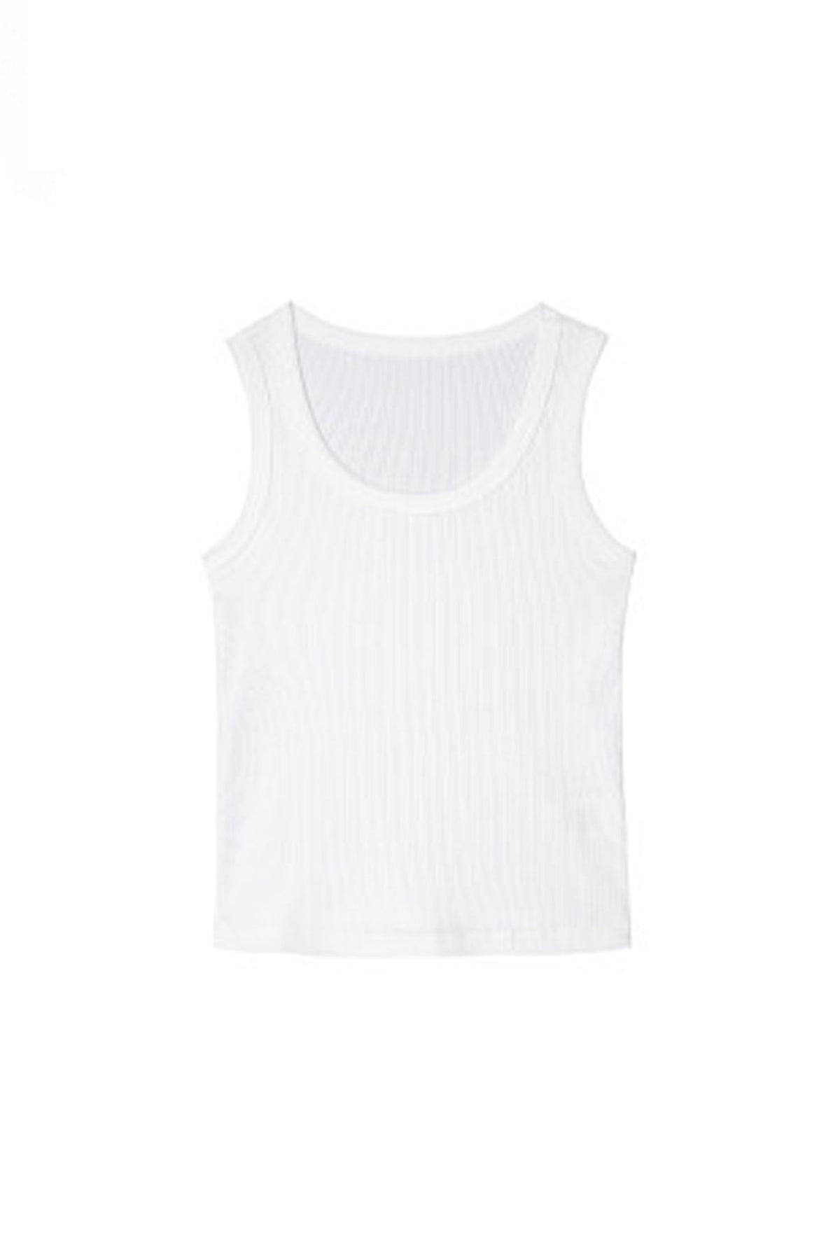 Organic Cotton Ribbed U-Neck Tank Top