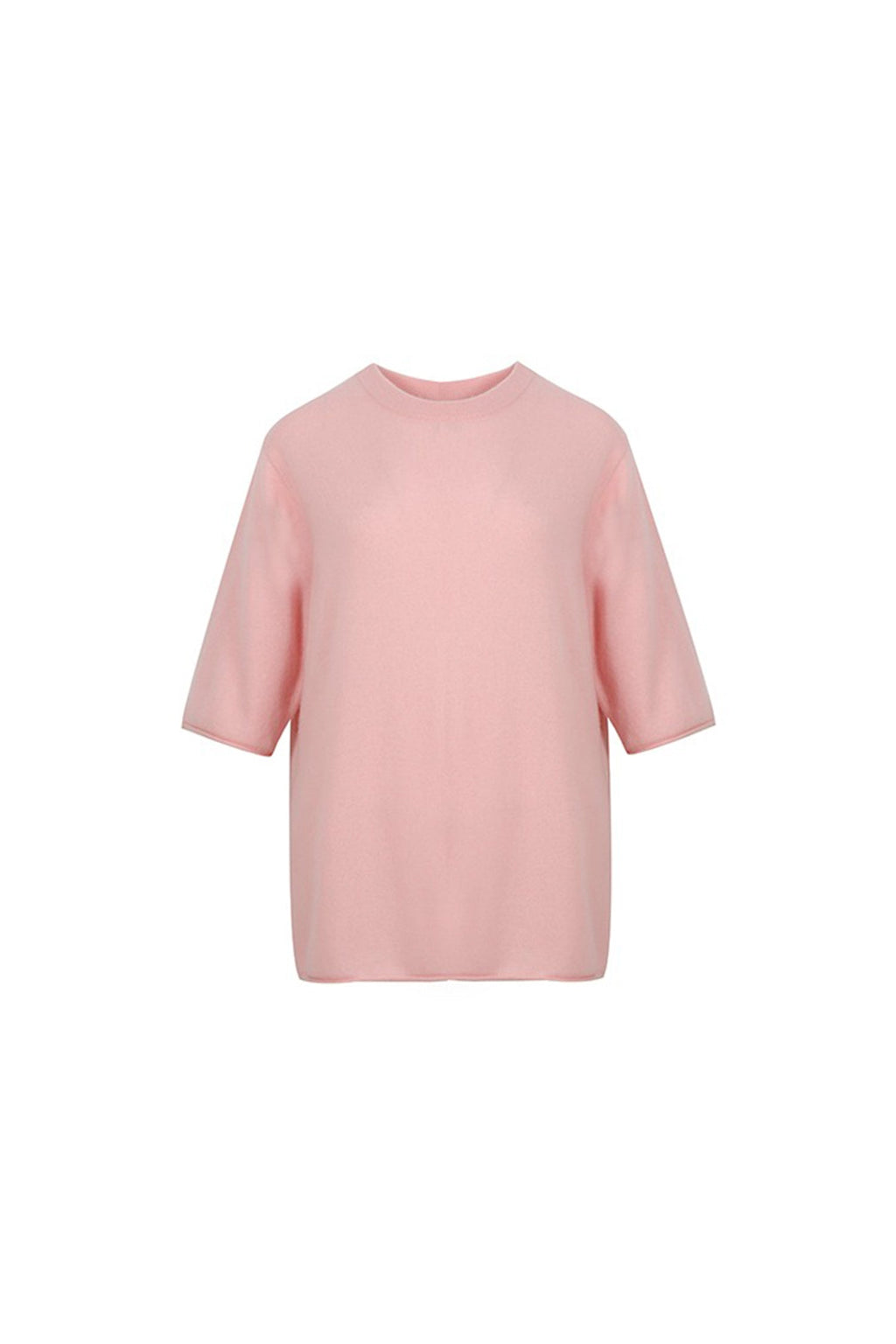 Oversized Cashmere 3/4 Sleeve Sweater T-Shirt