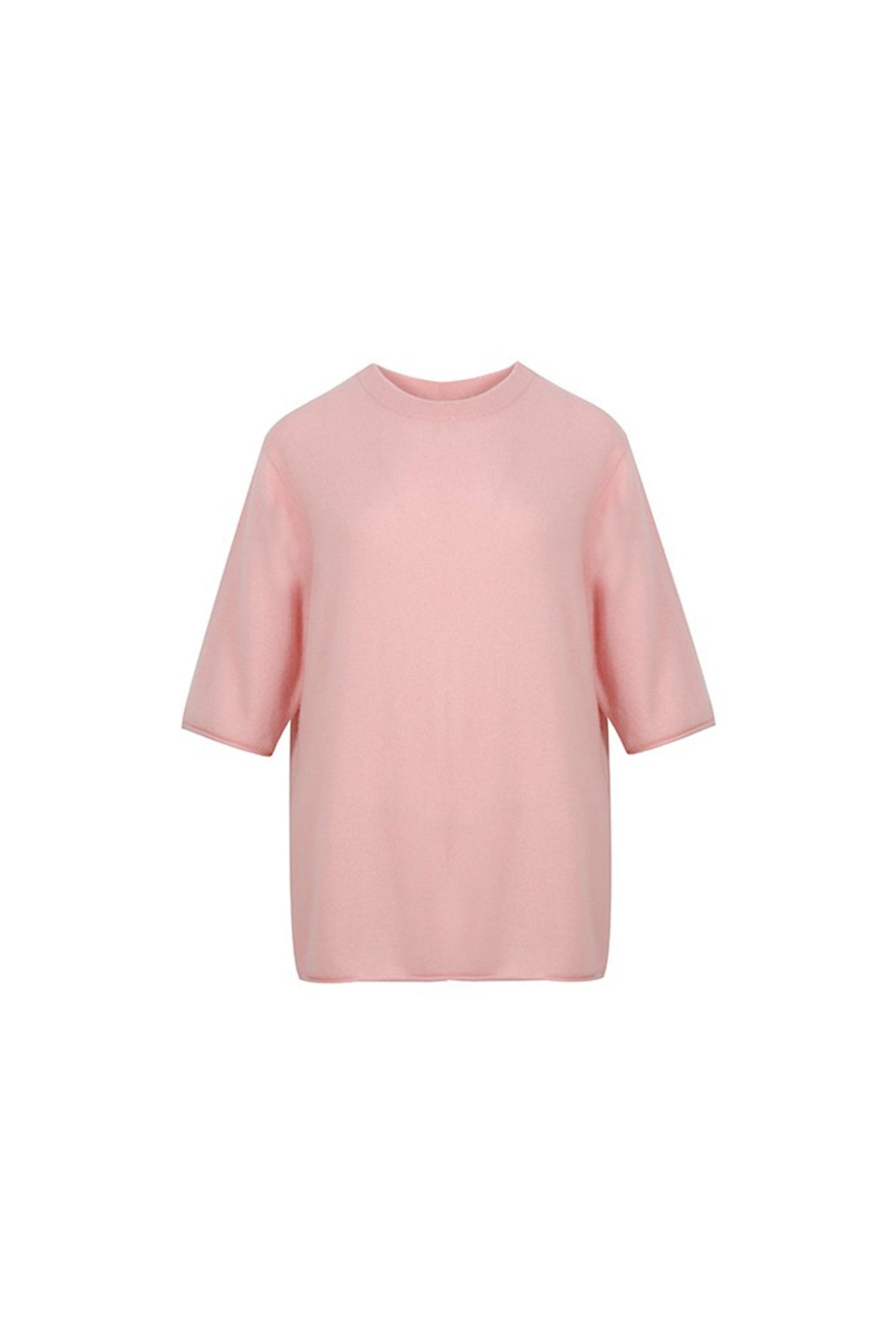 Oversized Cashmere 3/4 Sleeve Sweater T-Shirt