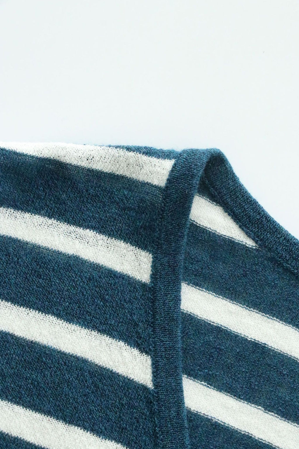 Oversized Japanese Linen Striped Long Sleeve T-Shirt