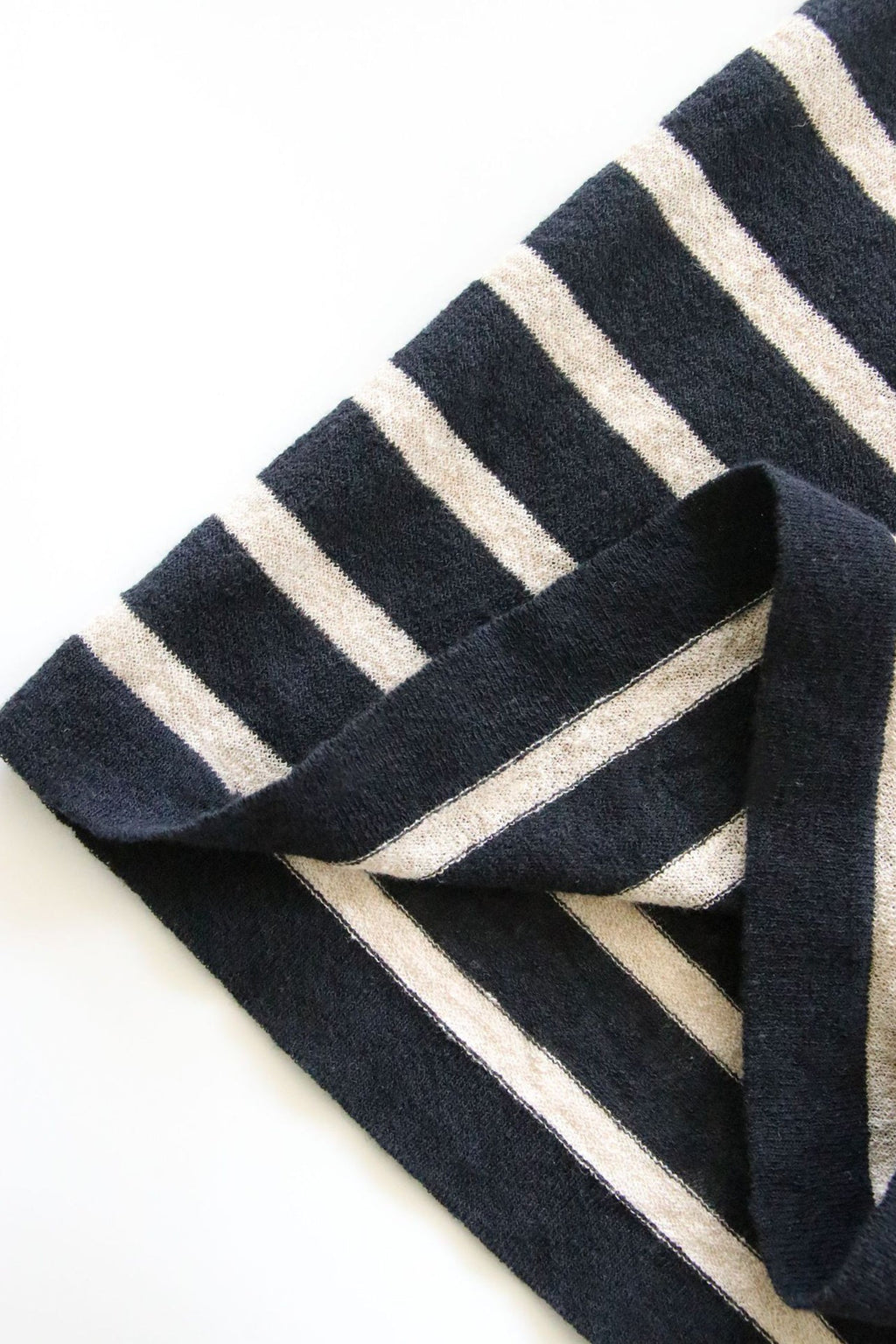 Oversized Japanese Linen Striped Long Sleeve T-Shirt