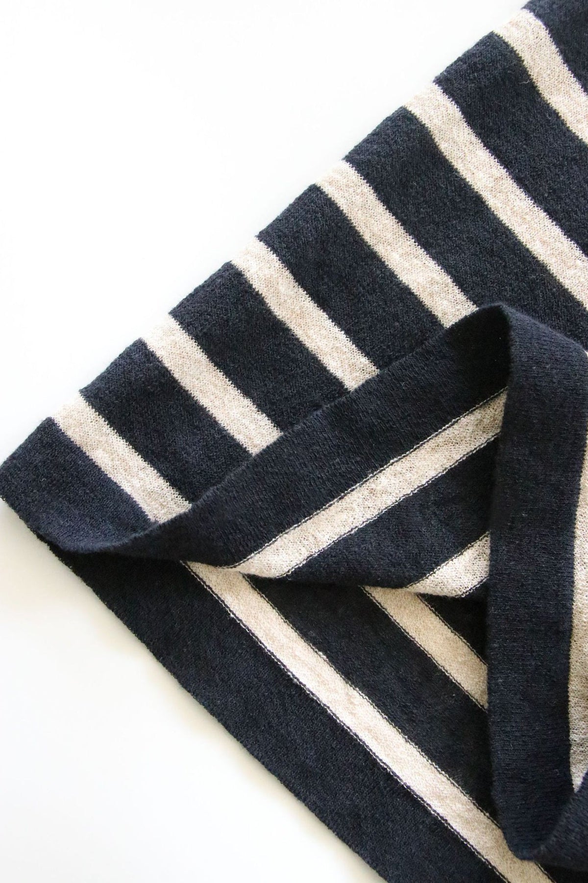 Oversized Japanese Linen Striped Long Sleeve T-Shirt