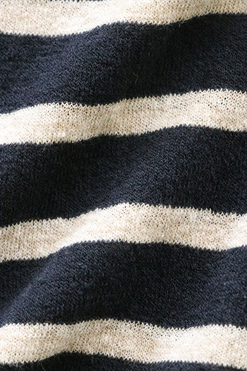 Oversized Japanese Linen Striped Long Sleeve T-Shirt