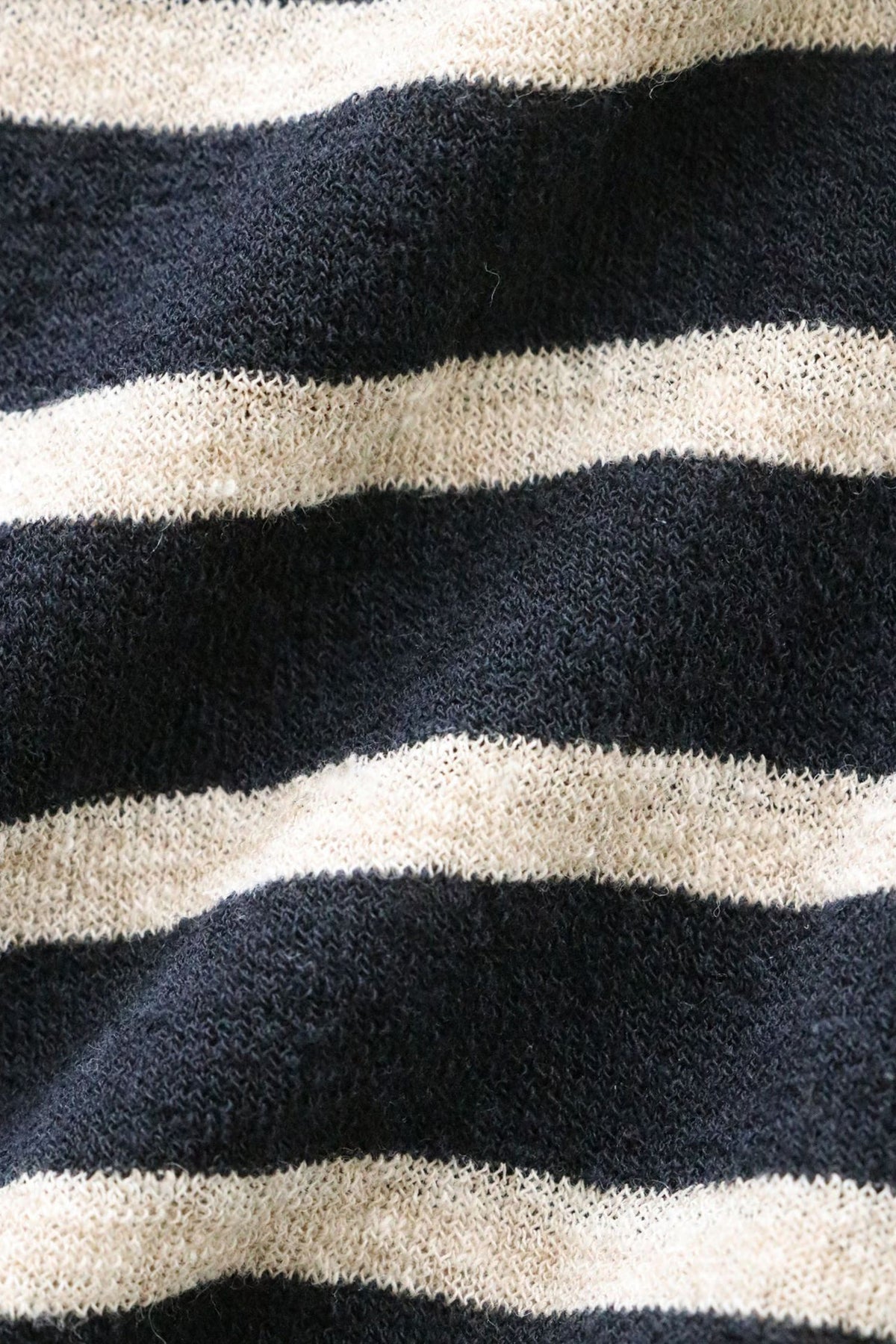 Oversized Japanese Linen Striped Long Sleeve T-Shirt