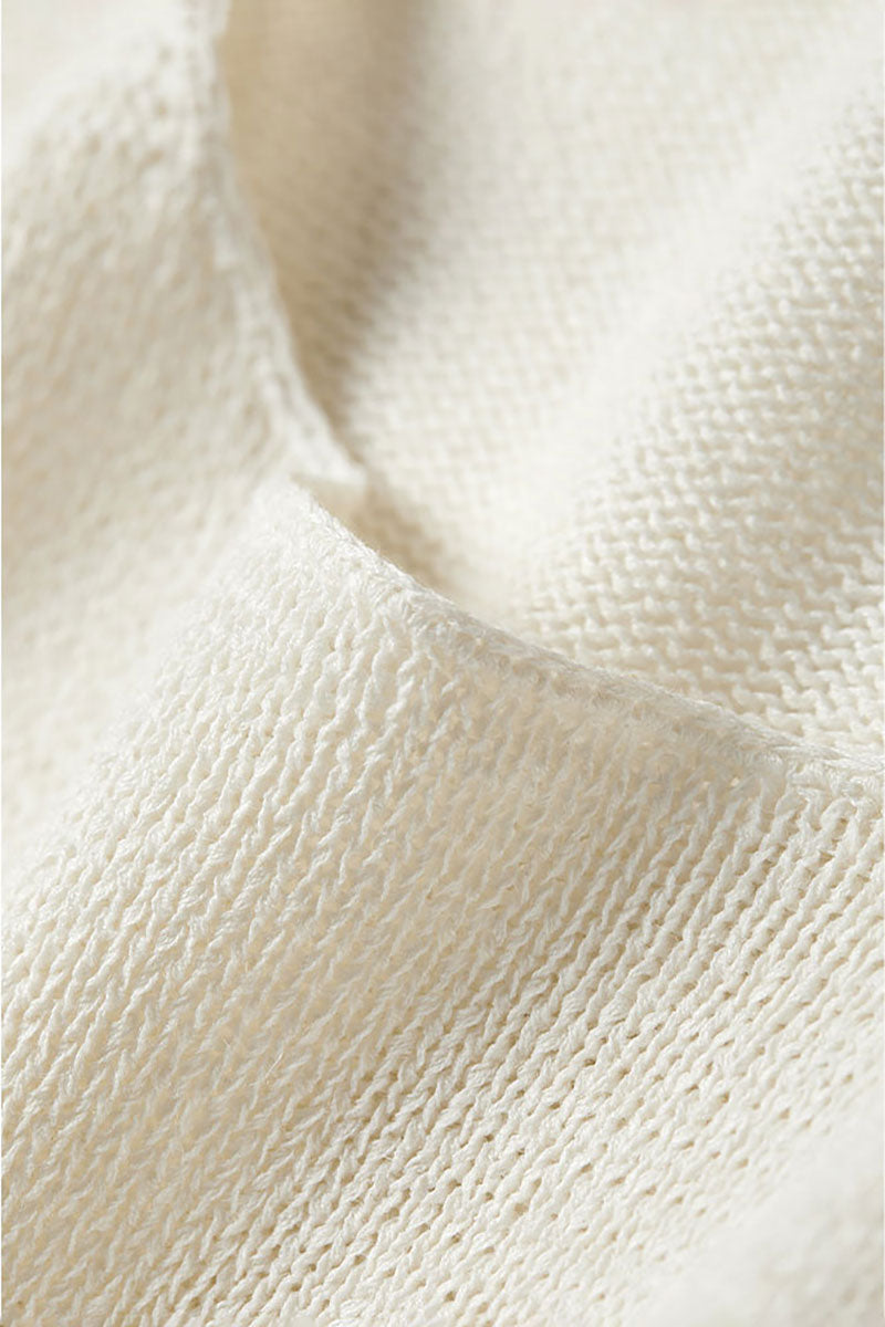 Oversized Linen-Cotton Knit Long-Sleeve Drop-Shoulder T-Shirt