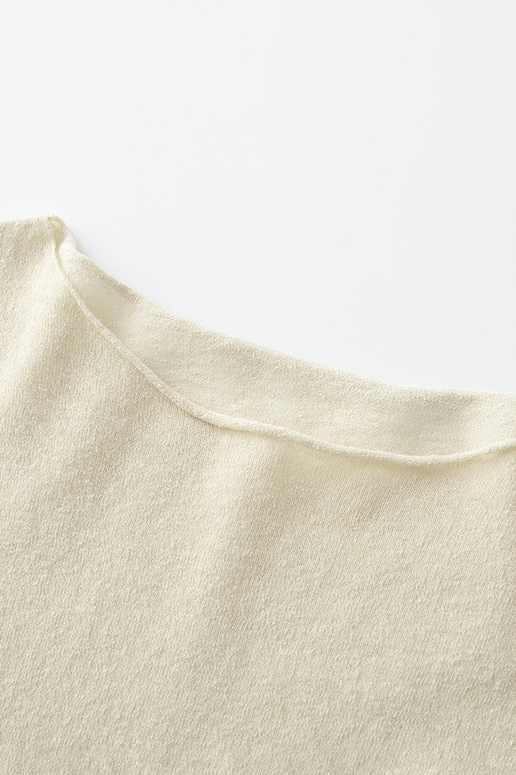 Oversized Linen Long Sleeve Crewneck T-Shirt