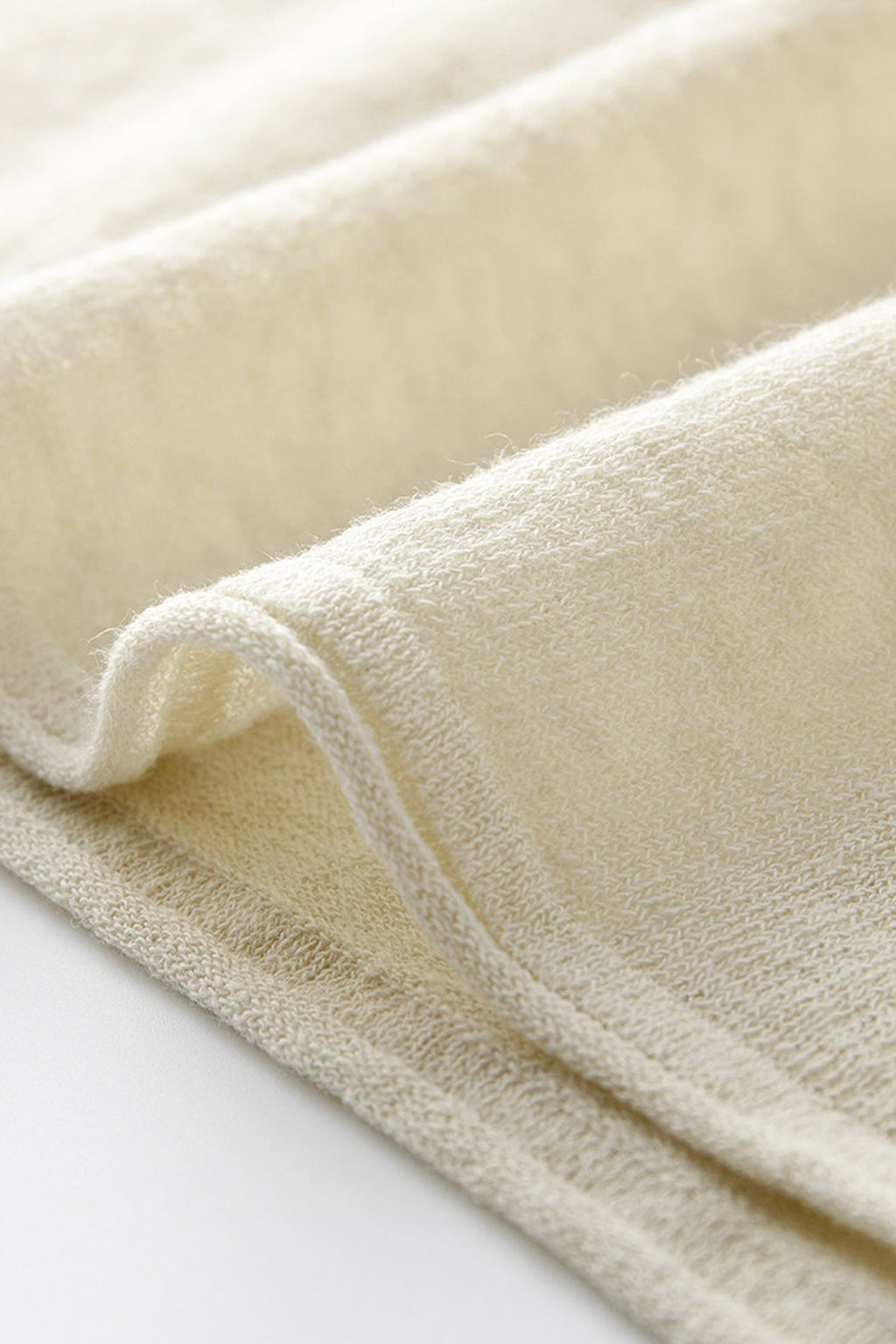 Oversized Linen Long Sleeve Crewneck T-Shirt
