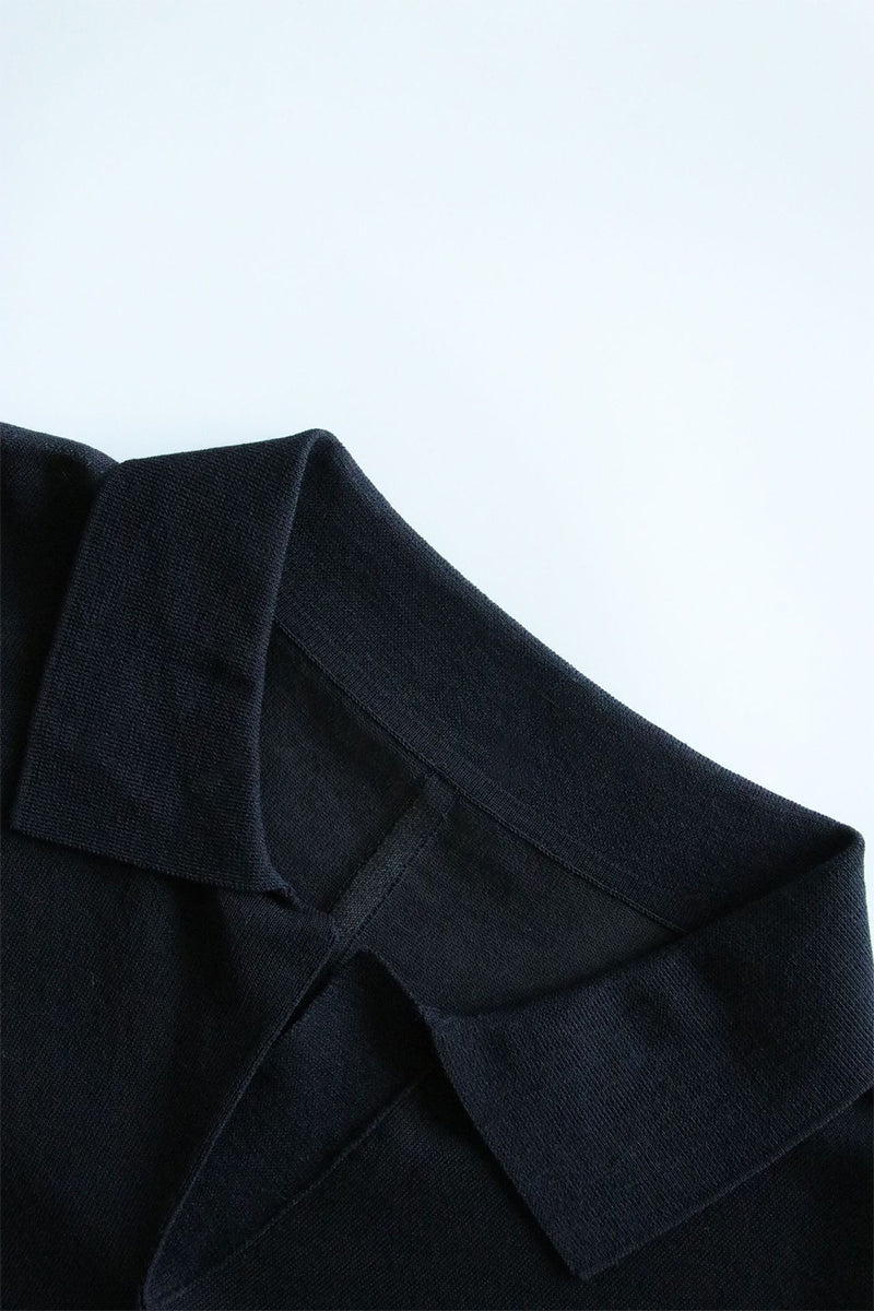 Oversized Triacetate-Cotton Long Sleeve Polo T-Shirt