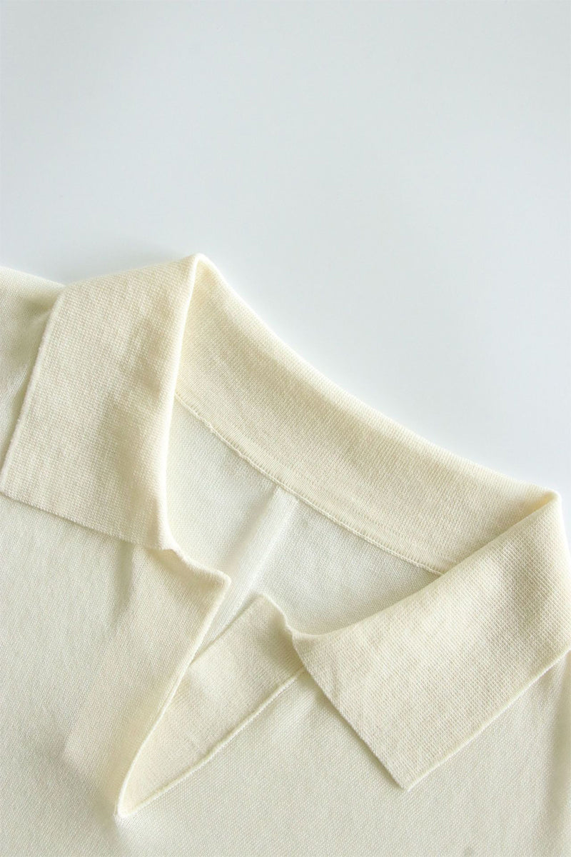 Oversized Triacetate-Cotton Long Sleeve Polo T-Shirt
