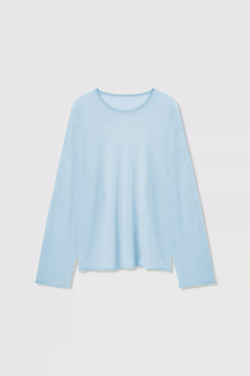 Oversized Triacetate-Cotton Long Sleeve T-Shirt