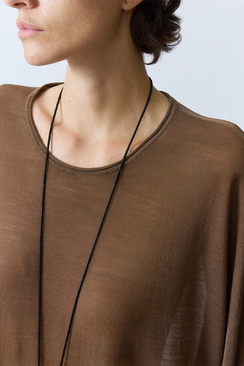 Oversized Triacetate-Cotton Long Sleeve T-Shirt