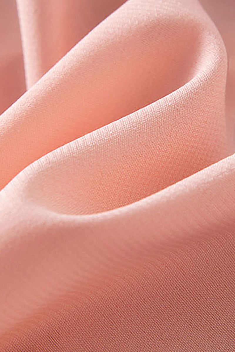 Pink Short-Sleeve A-Line Midi Dress