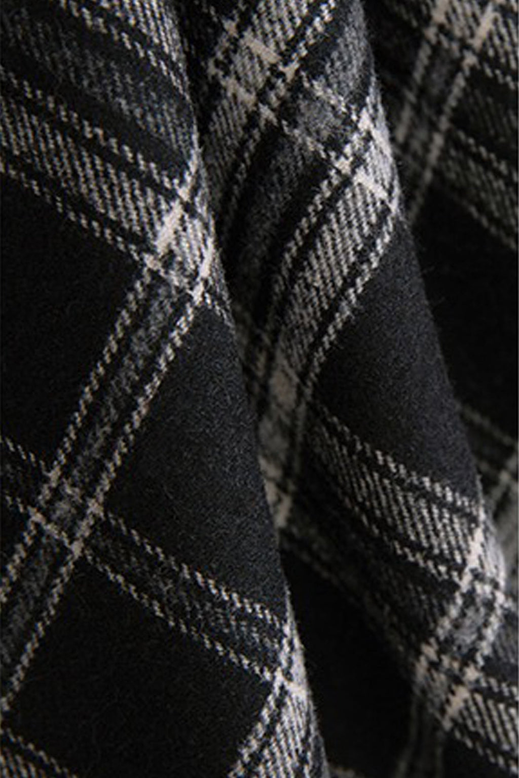 Plaid Wool-Blend Column Midi Skirt with Slit