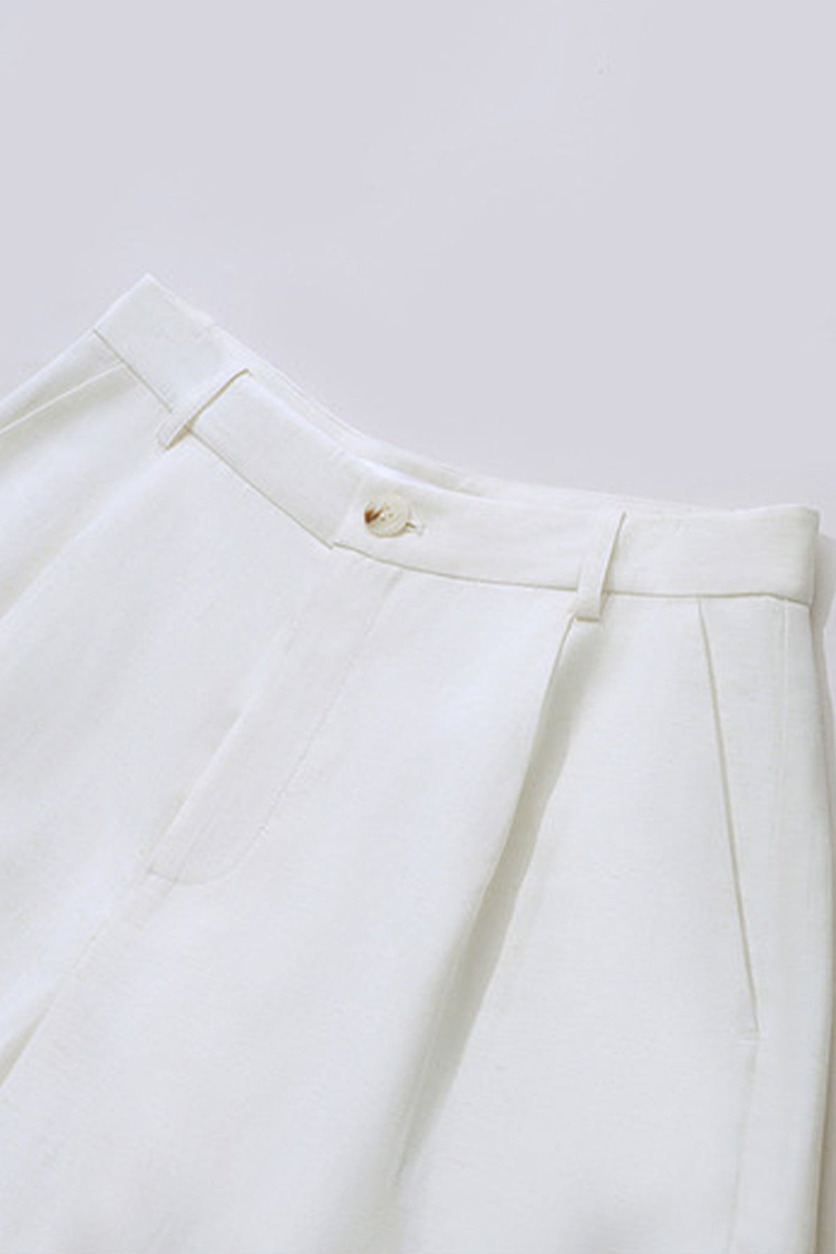 Pleated High-Waist Bermuda Shorts