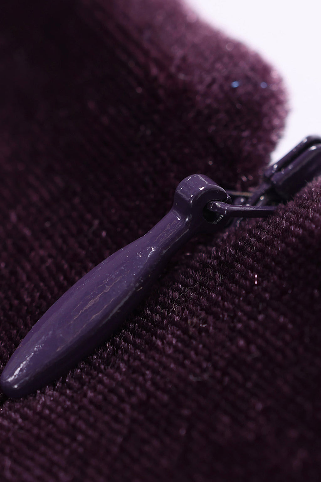 Purple Velvet Long Sleeve Lace V-Neck Maxi Dress