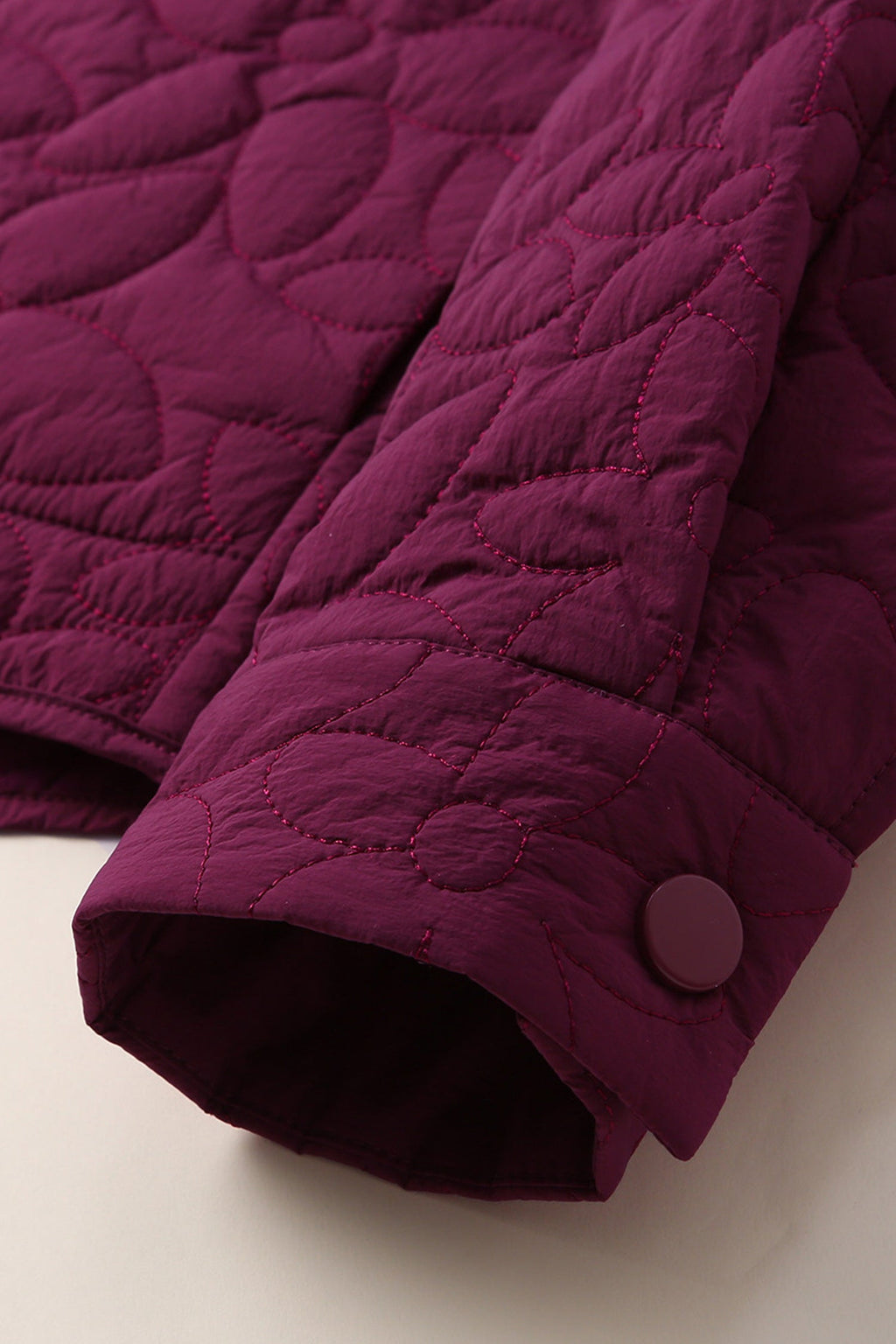 Quilted Japanese Lithermo Shirt Jacket in Purple