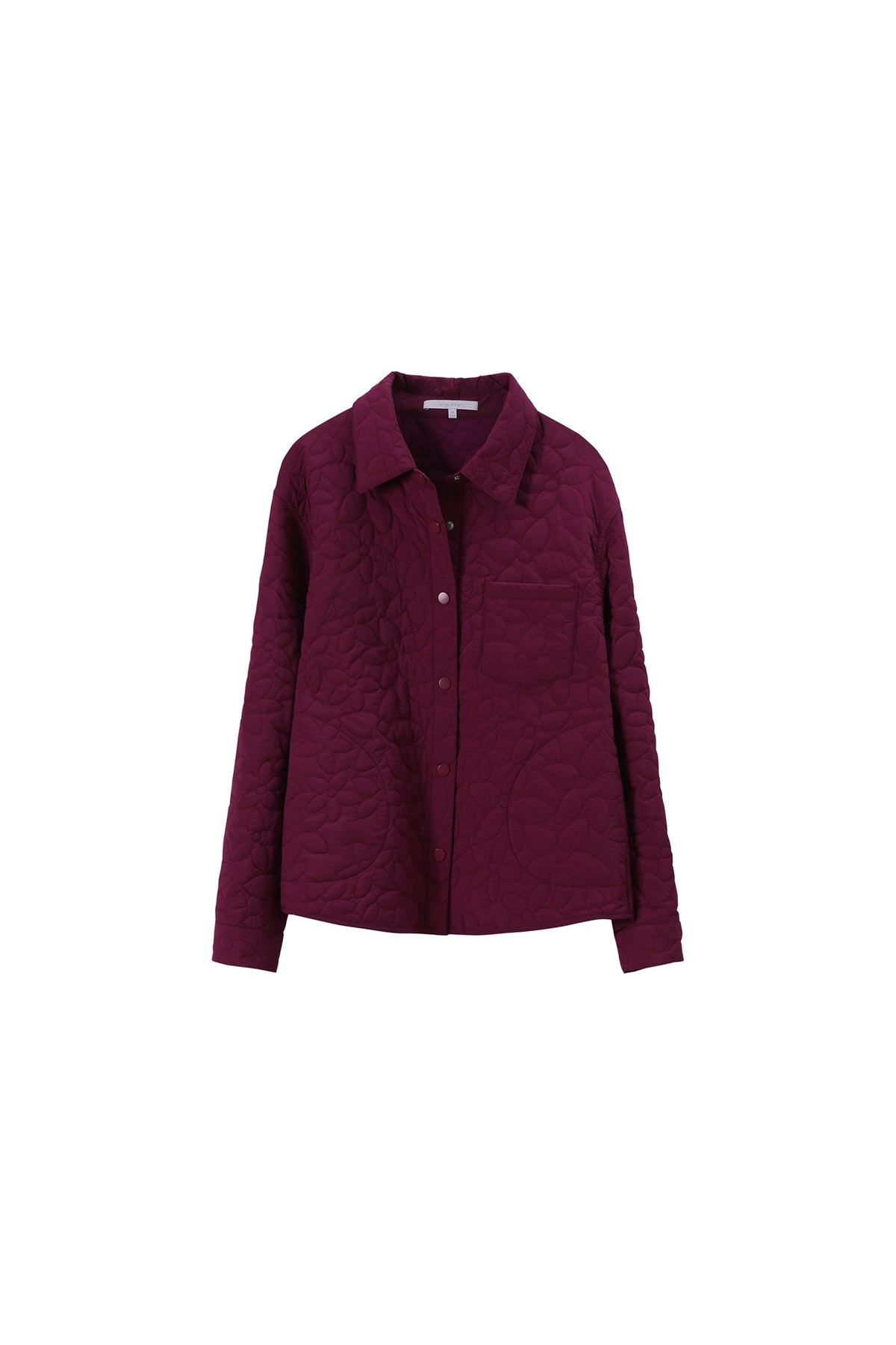 Quilted Japanese Lithermo Shirt Jacket in Purple