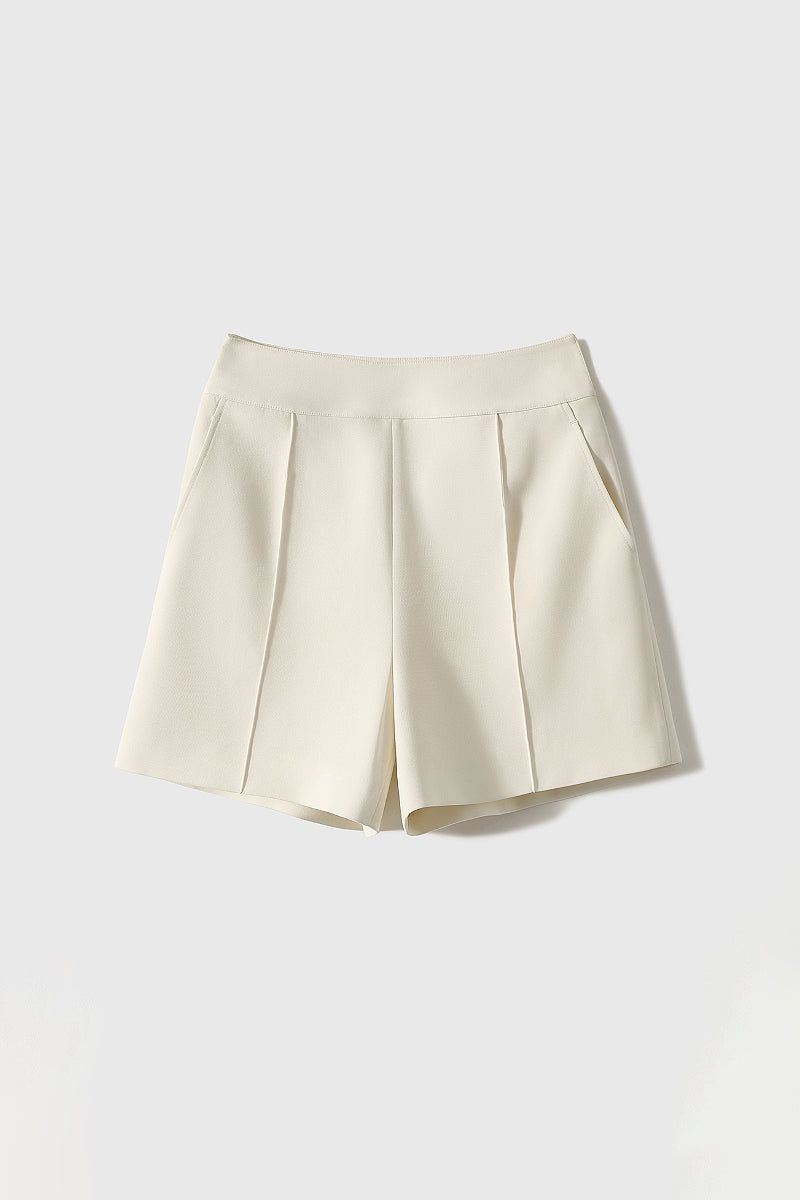 Regular-Fit Tailored Acetate-Blend Pleated Shorts