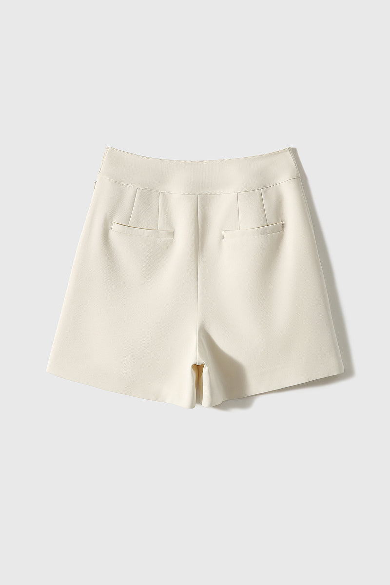 Regular-Fit Tailored Acetate-Blend Pleated Shorts
