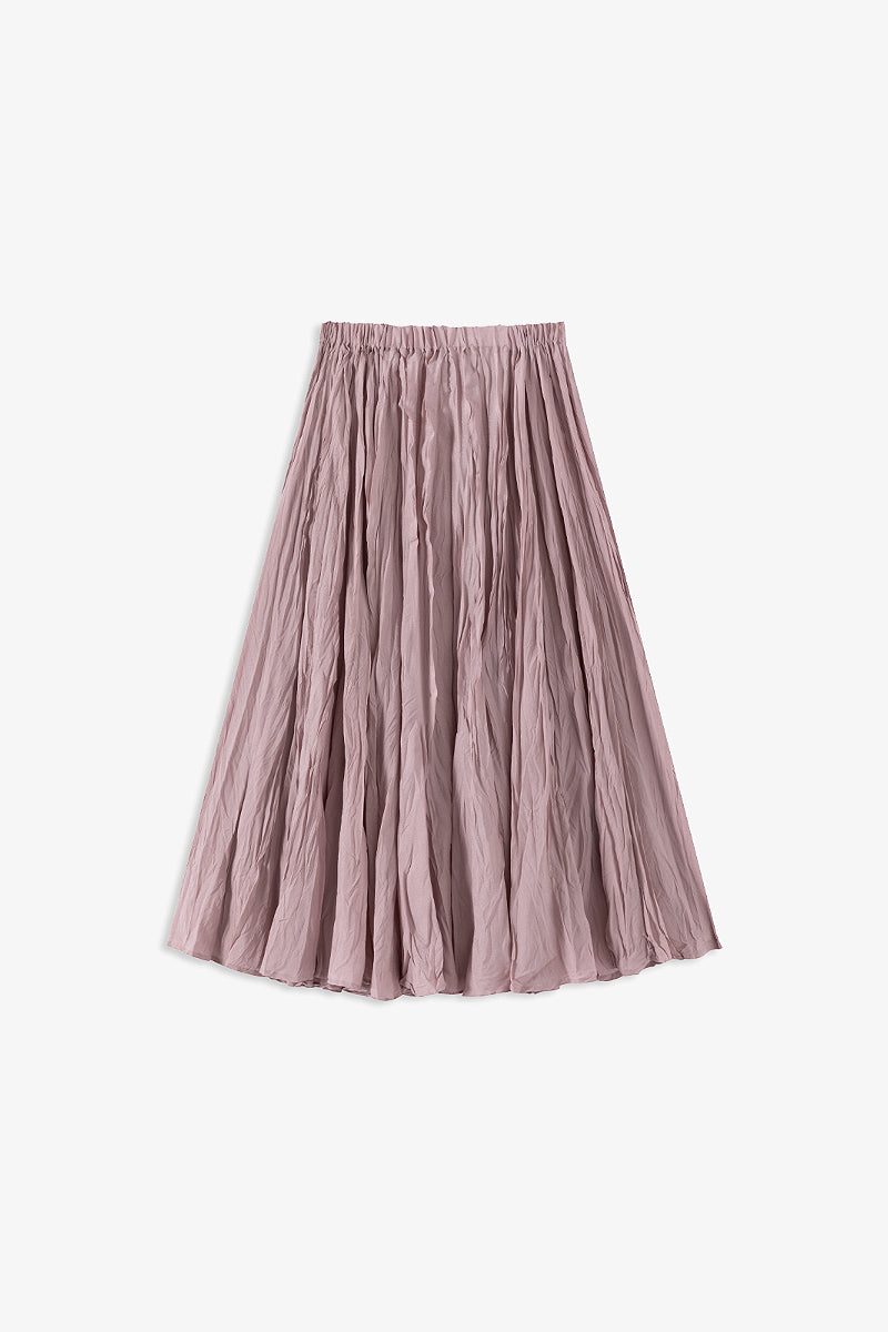 Romantic Flowy Textured A-Line Midi Skirt