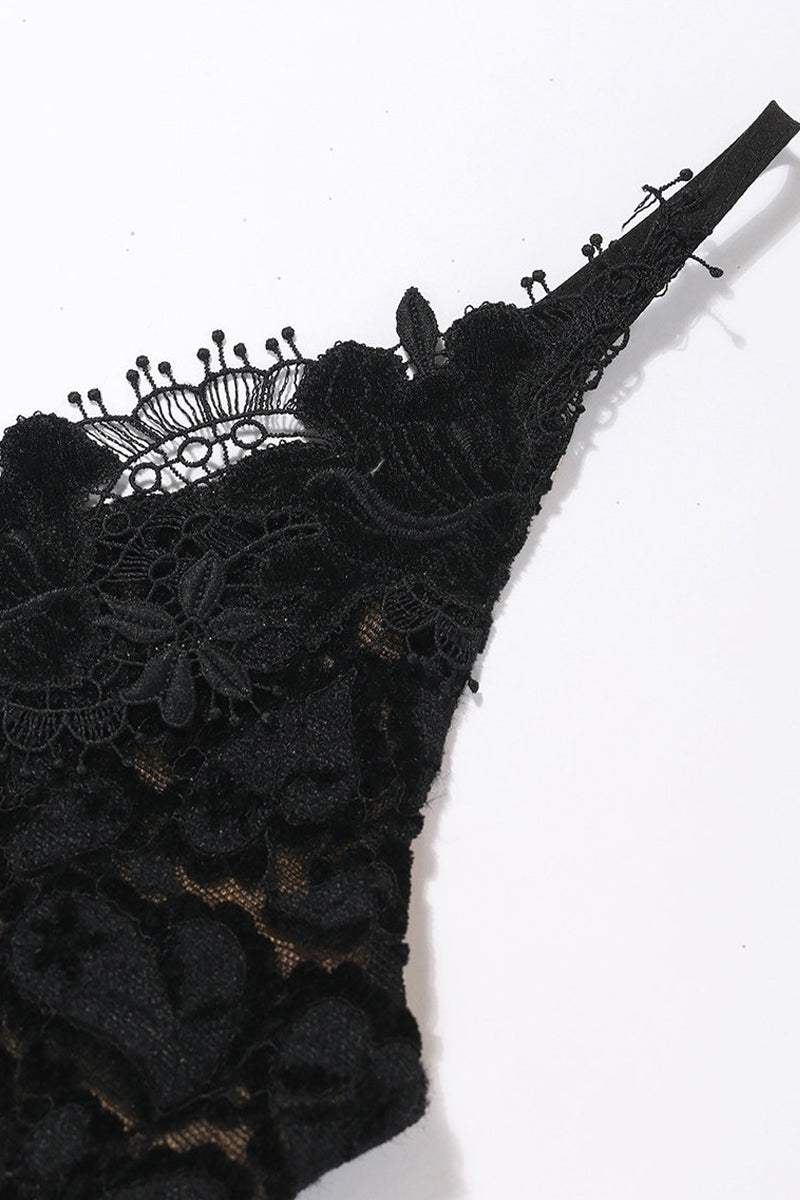 Sequin Lace V-Neck Built-In-Bra Camisole