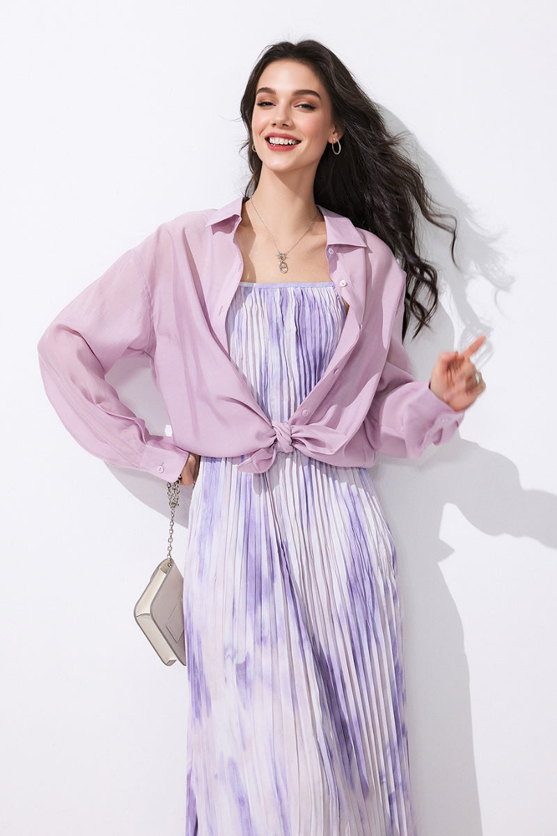 Sheer Lyocell-Blend Drop-Shoulder Shirt