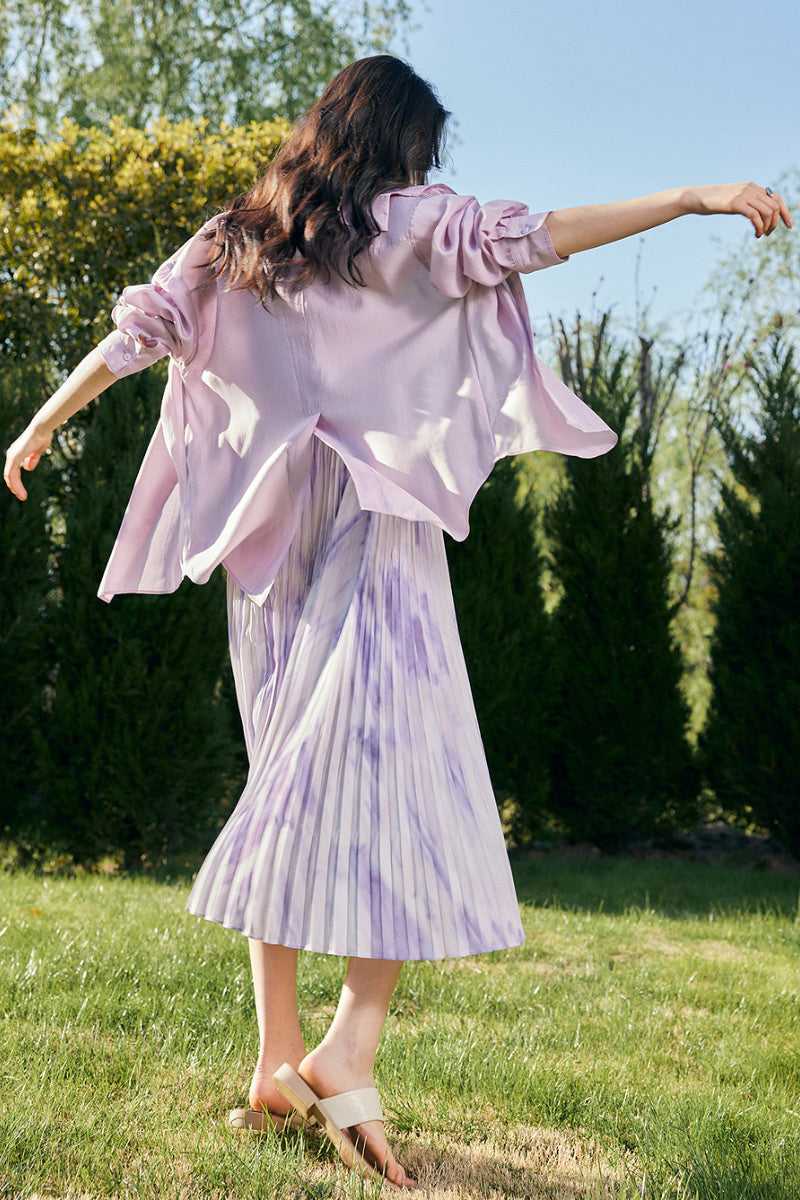 Sheer Lyocell-Blend Drop-Shoulder Shirt