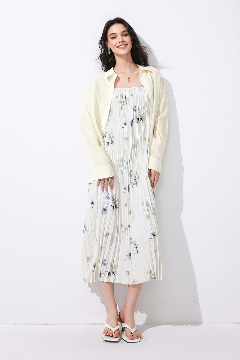Sheer Lyocell-Blend Drop-Shoulder Shirt