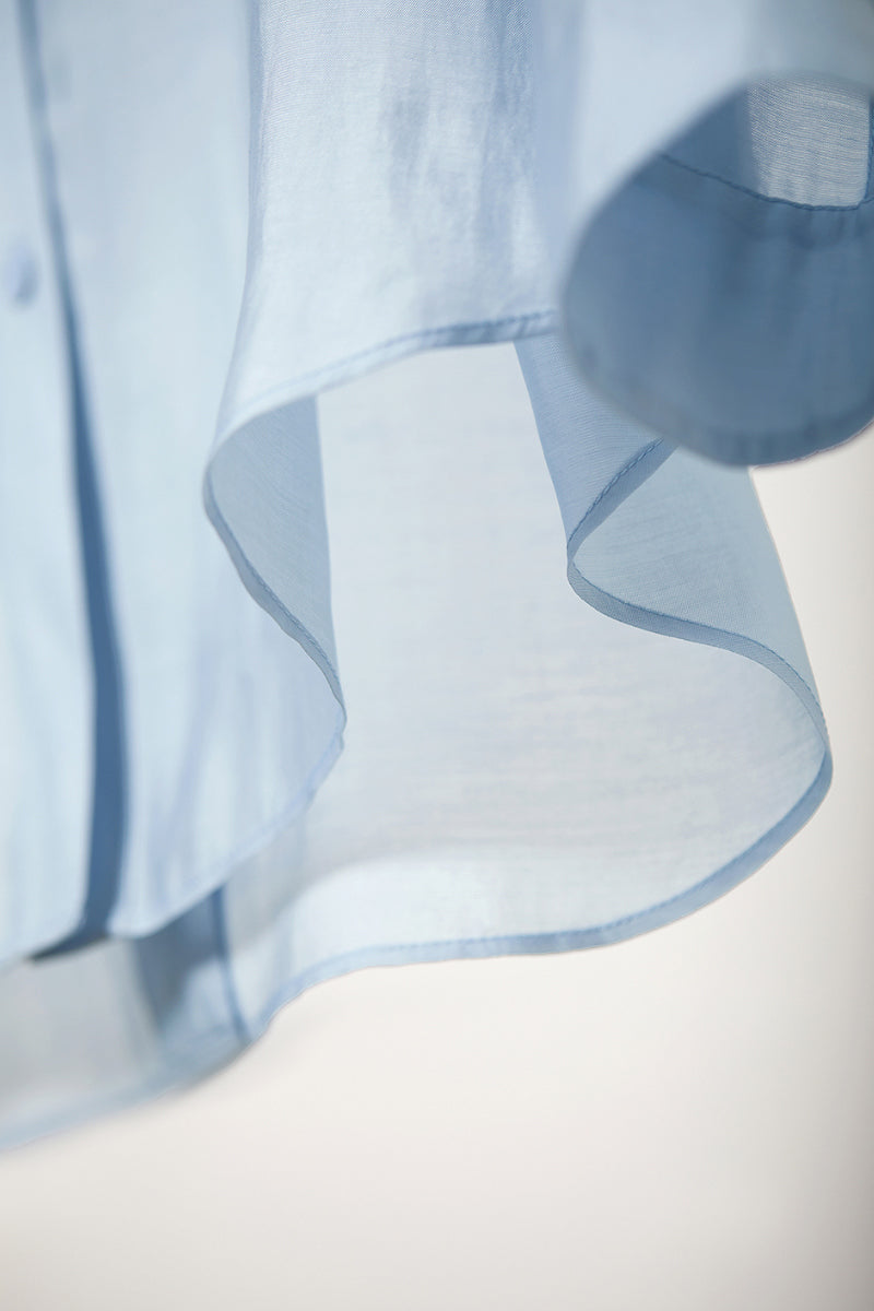 Sheer Lyocell-Blend Drop-Shoulder Shirt
