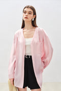 Sheer V-Neck Drop-Shoulder Shirt