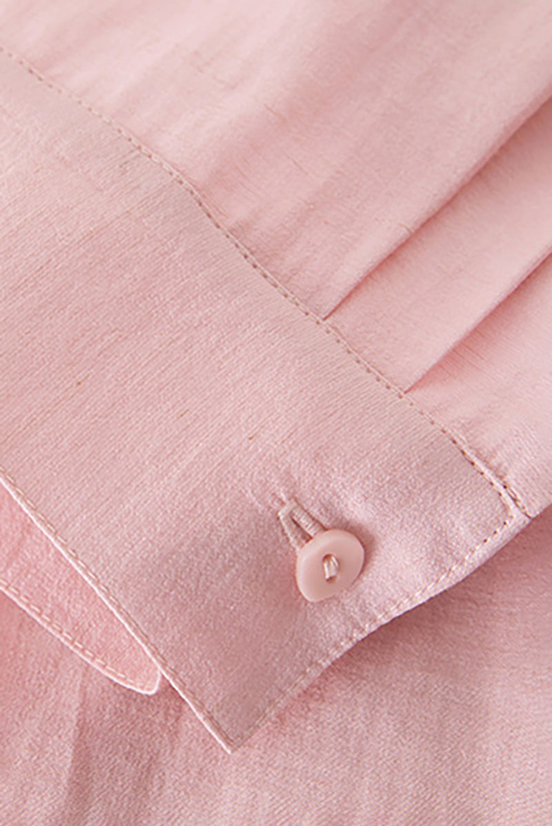 Sheer V-Neck Drop-Shoulder Shirt