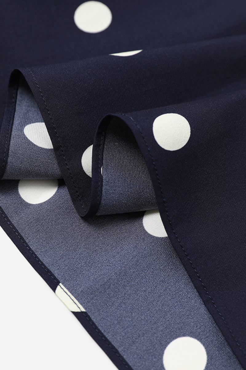 Signature Pleated Silk-Blend Polka Dot Midi Skirt