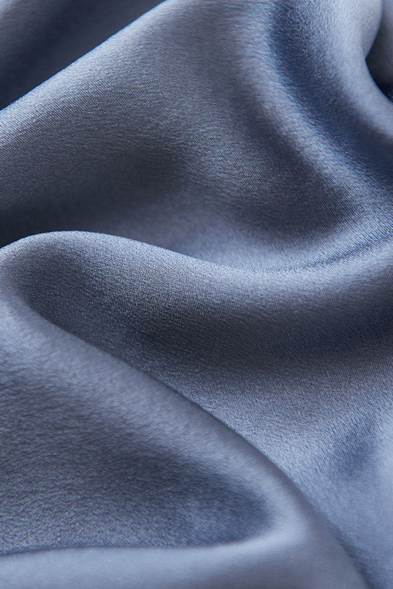 Silk Cowl-Neck Cap-Sleeve Blouse