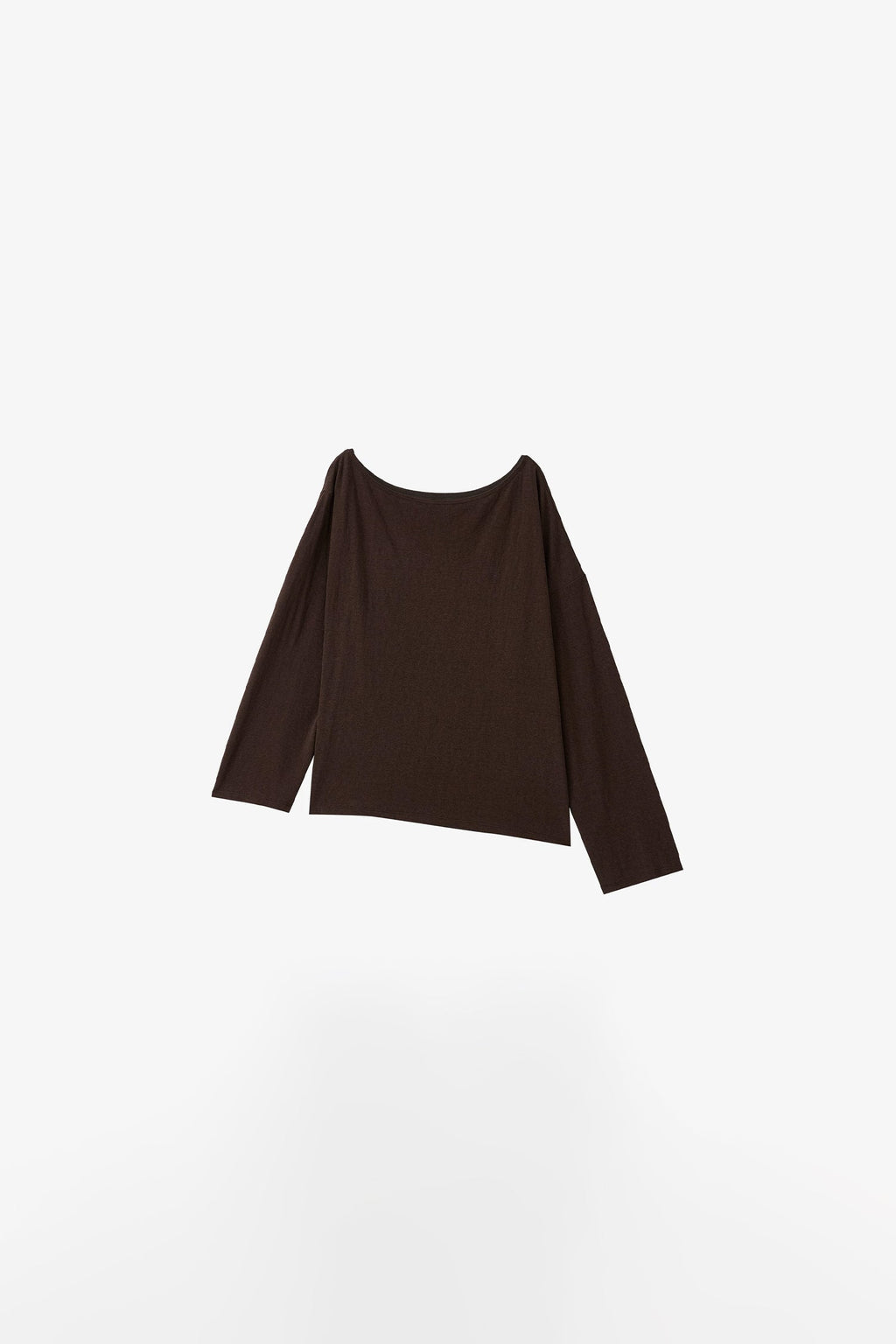 Slouchy Off Shoulder Brown Top