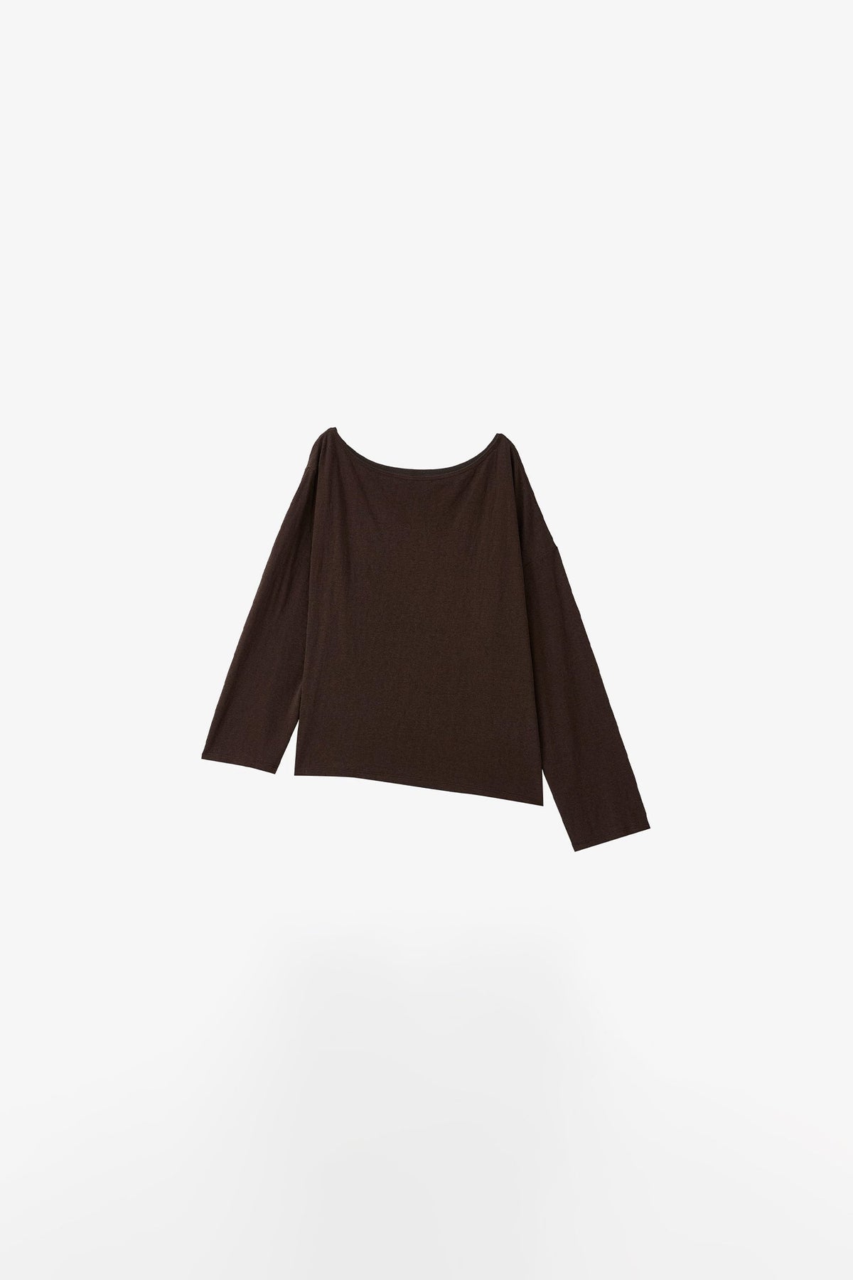 Slouchy Off Shoulder Brown Top