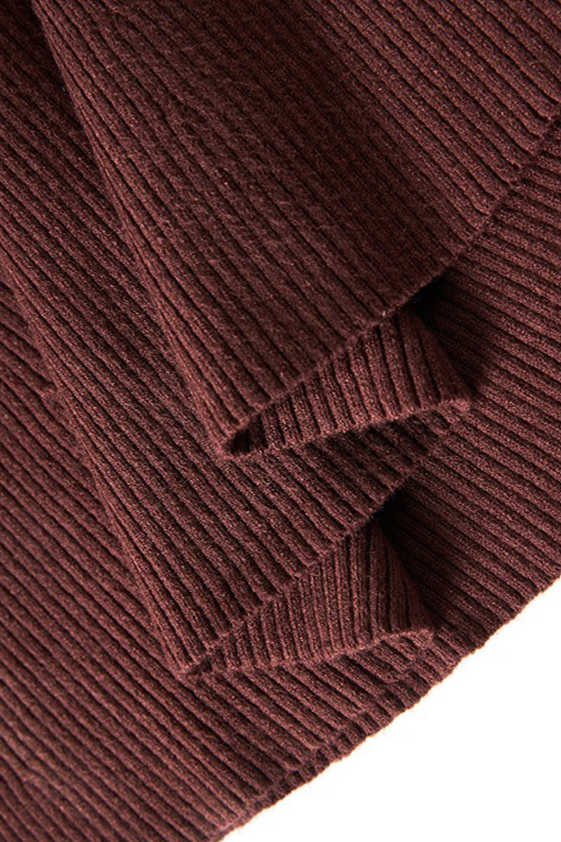 Soft Ribbed Long Sleeve Maxi Sweater Dress with Poncho