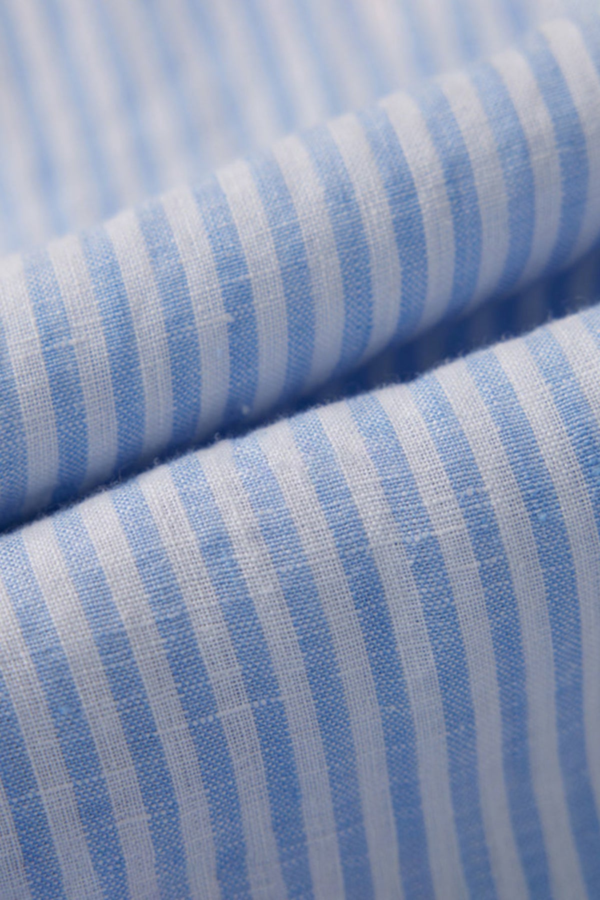 Striped Linen Long Sleeve Button-Down Shirt