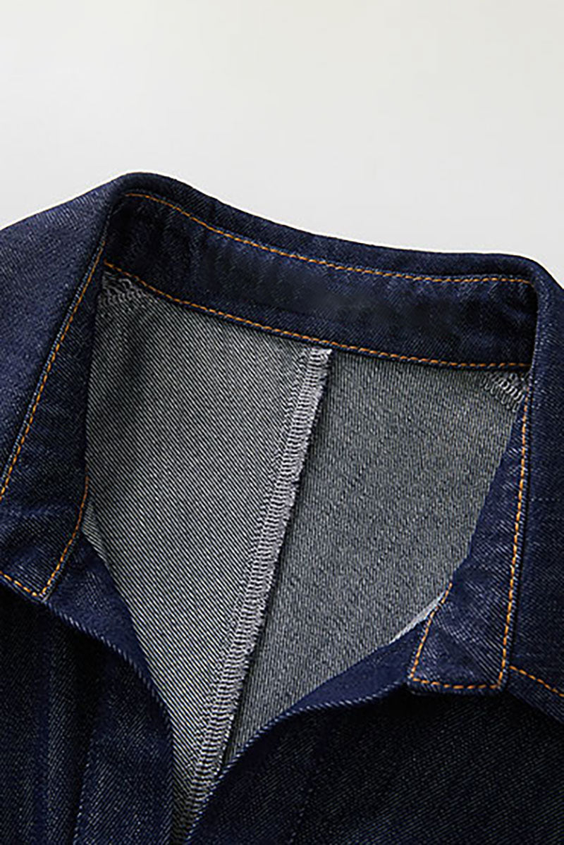 Tencel Denim Cap-Sleeve Button-Up Midi Shirt Dress with Ruched Waist